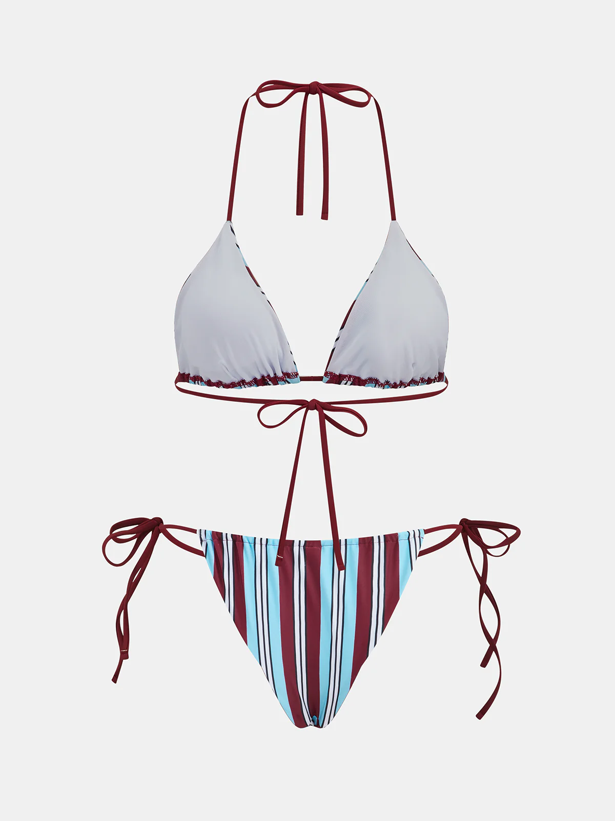 Stripe Triangle Bikini Set - Image 3