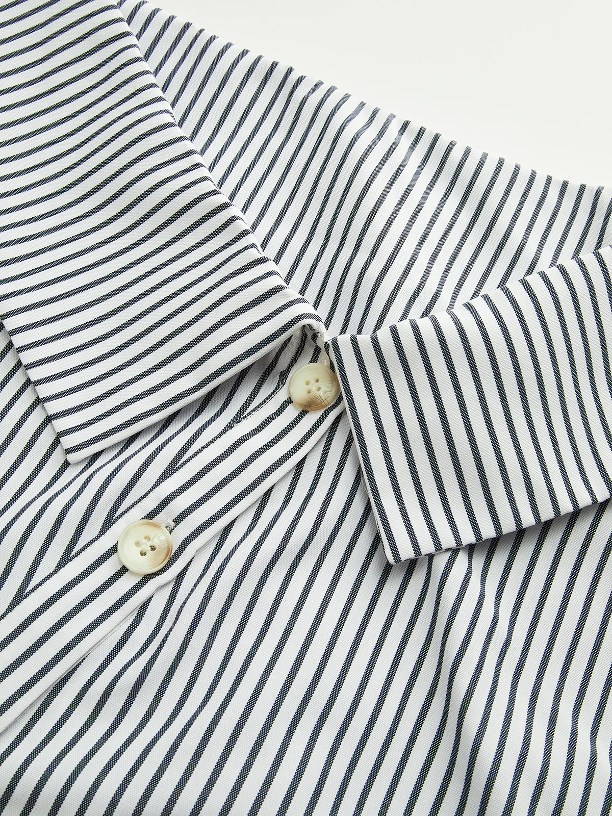 Striped Asymmetrical Placket Button Shirt - Image 8