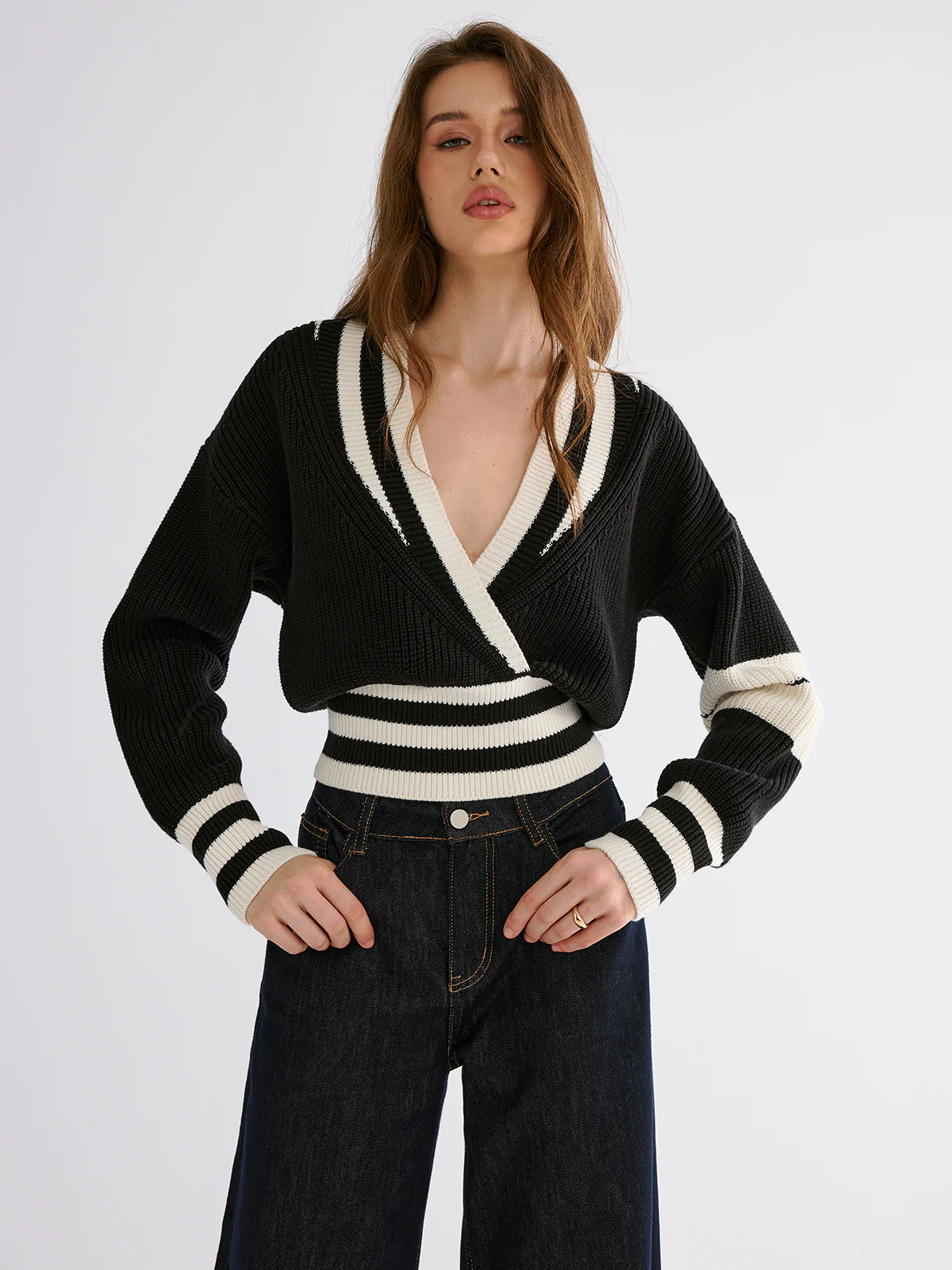 Striped Casual Knitted Sweater