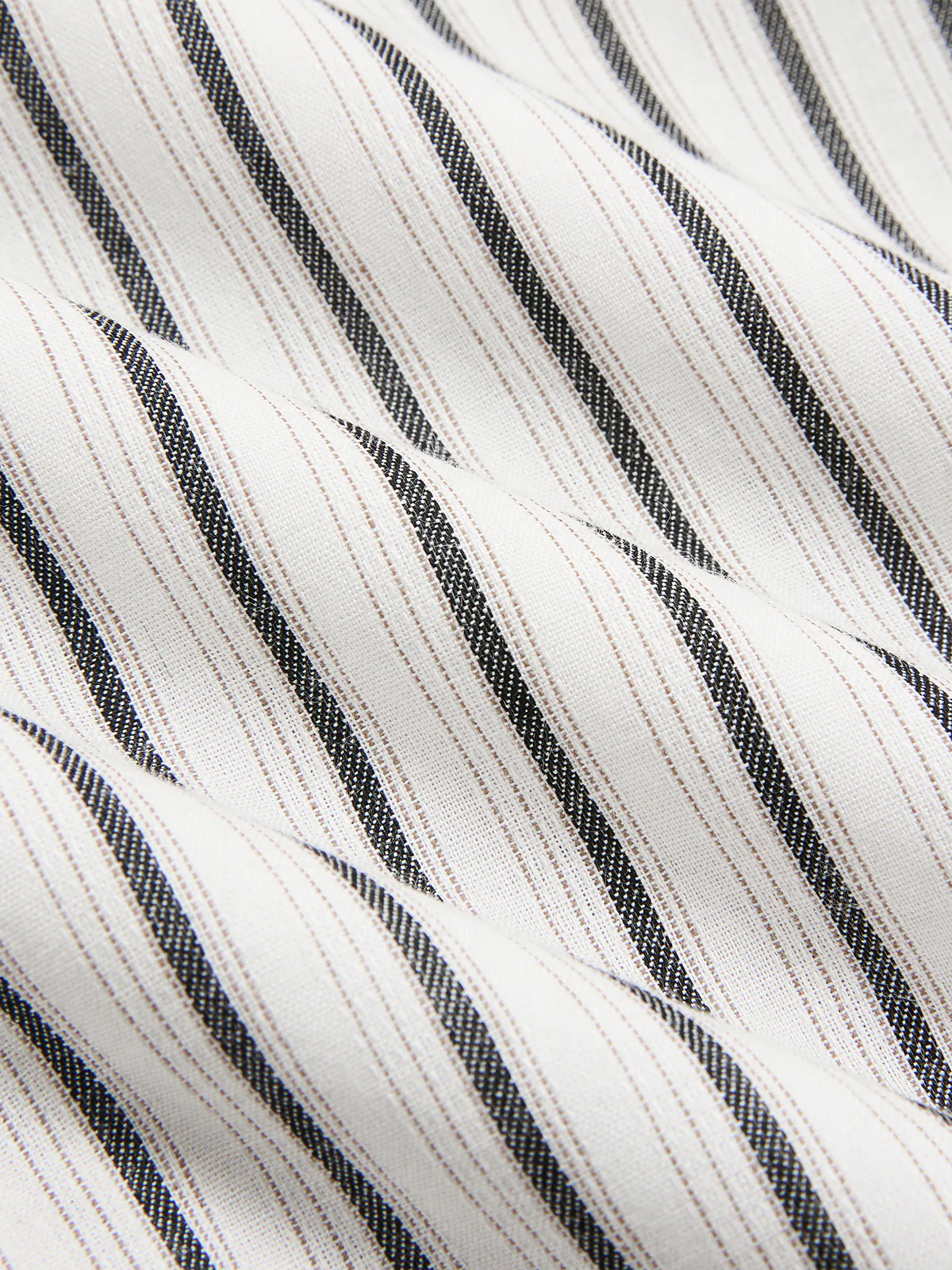 Striped Collared Sleeveless Tie Waist Midi Dress - Image 4