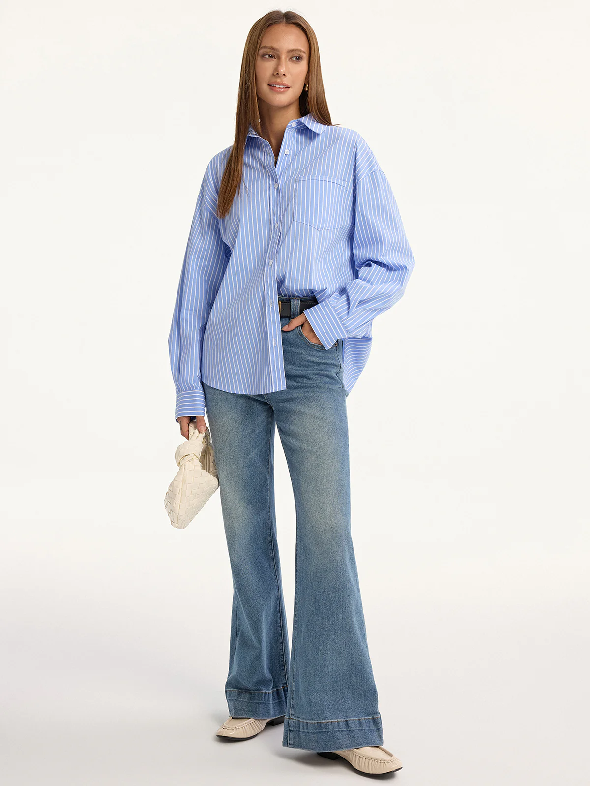 Striped Cotton-Blend Button-Down Shirt - Image 2