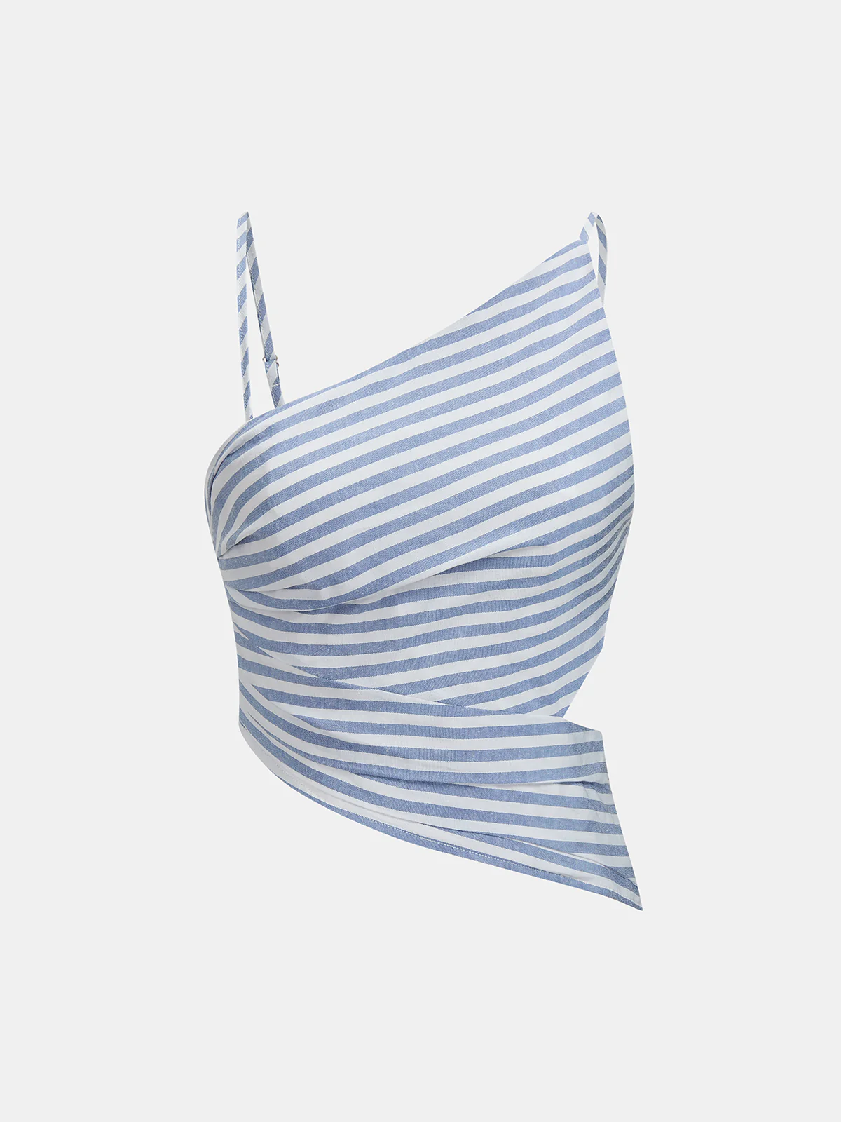 Striped Cotton Blend Cutout Top & Shorts Set - Image 3