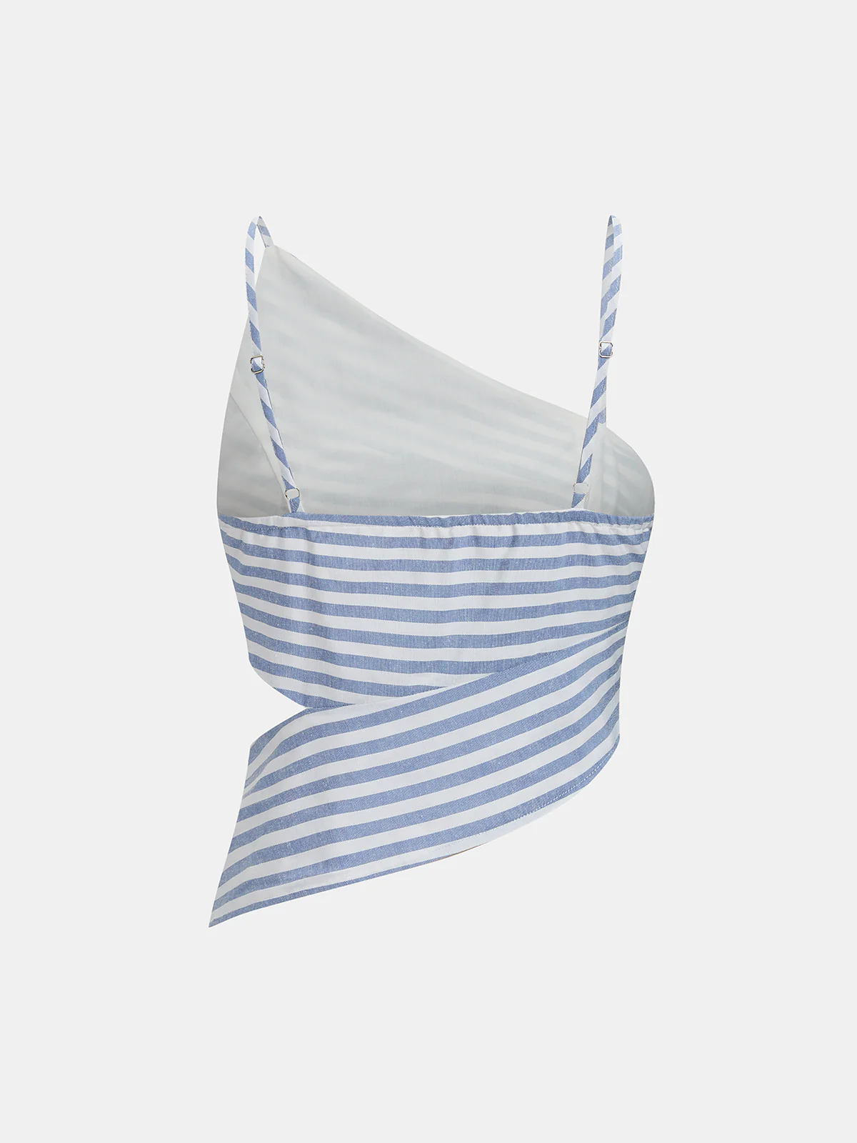 Striped Cotton Blend Cutout Top & Shorts Set - Image 4