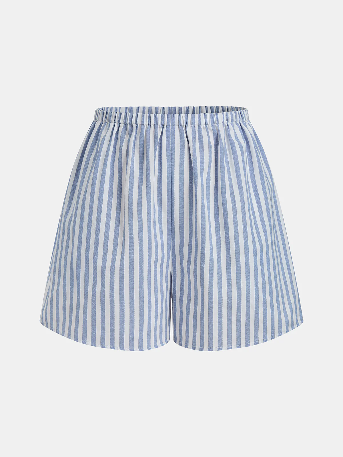 Striped Cotton Blend Cutout Top & Shorts Set - Image 5