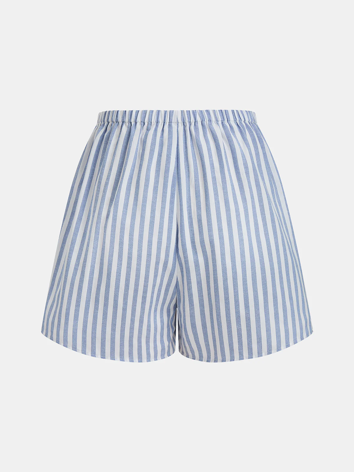 Striped Cotton Blend Cutout Top & Shorts Set - Image 6