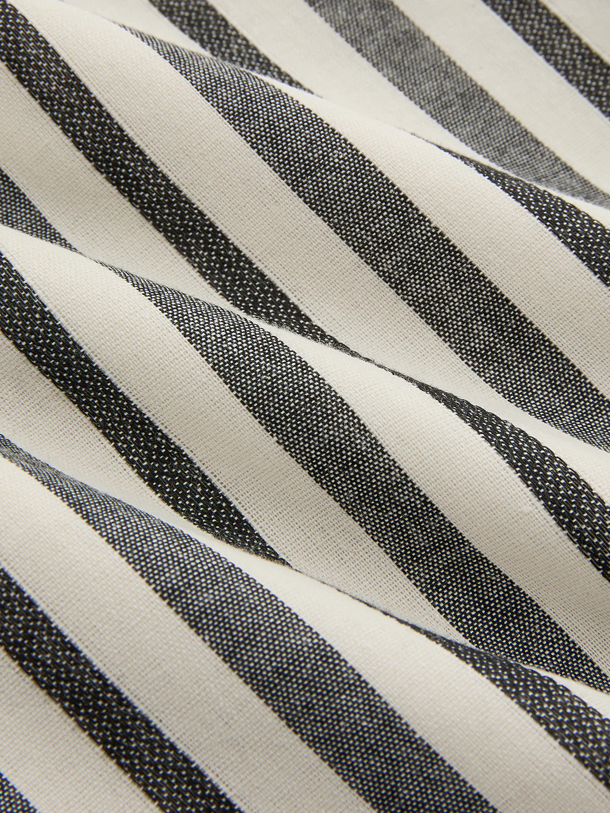 Striped Cotton Linen Belted Shorts - Image 7