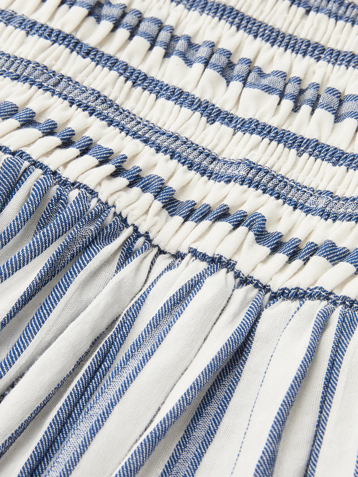 Striped Cotton Sleeveless Smocked Maxi Dress - Image 5