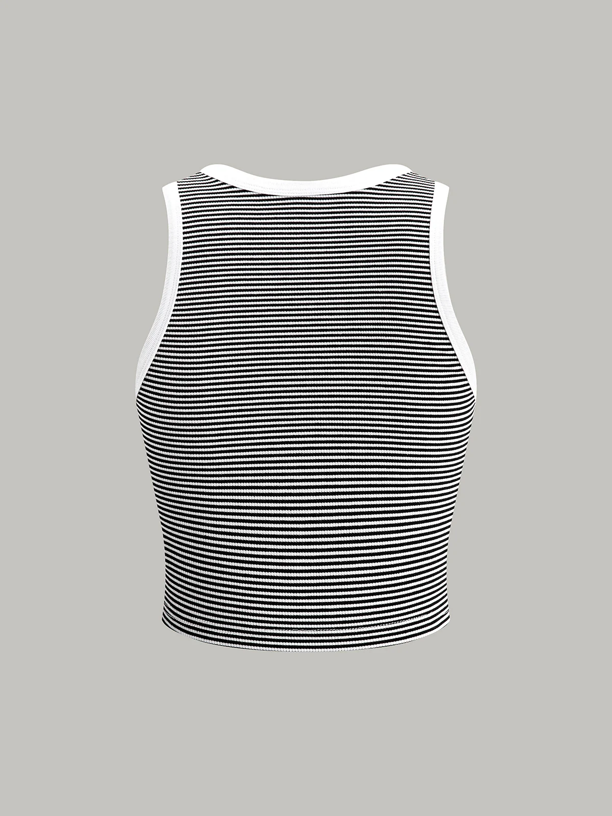 Striped Crew Neck Tank Top - Image 8