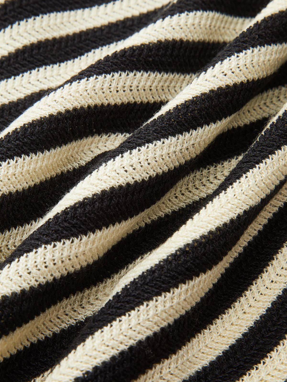 Striped Cut-Out Flare Sleeve Knit Top - Image 10