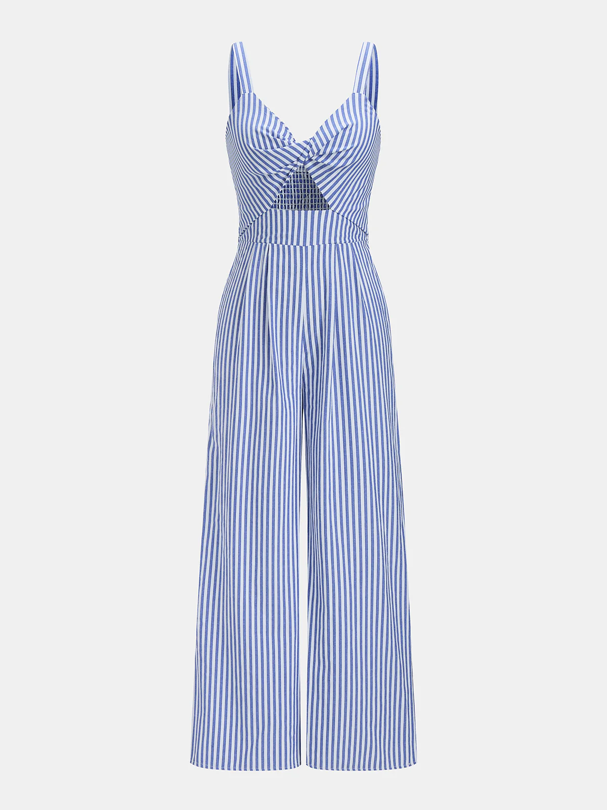 Striped Cut Out Wide Leg Cami Jumpsuit - Image 2
