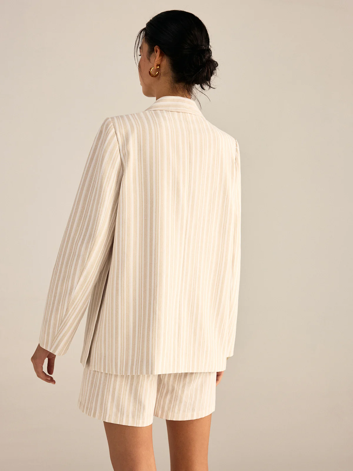 Striped Double-Breasted Blazer - Image 7