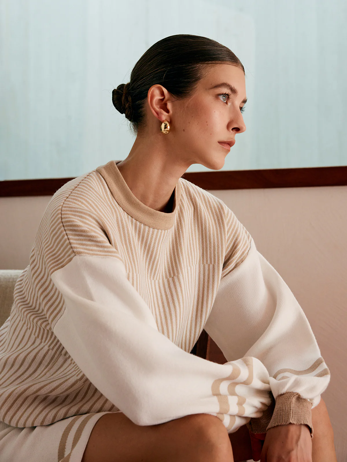 Striped Drawstring Sweater Co-ords - Image 4