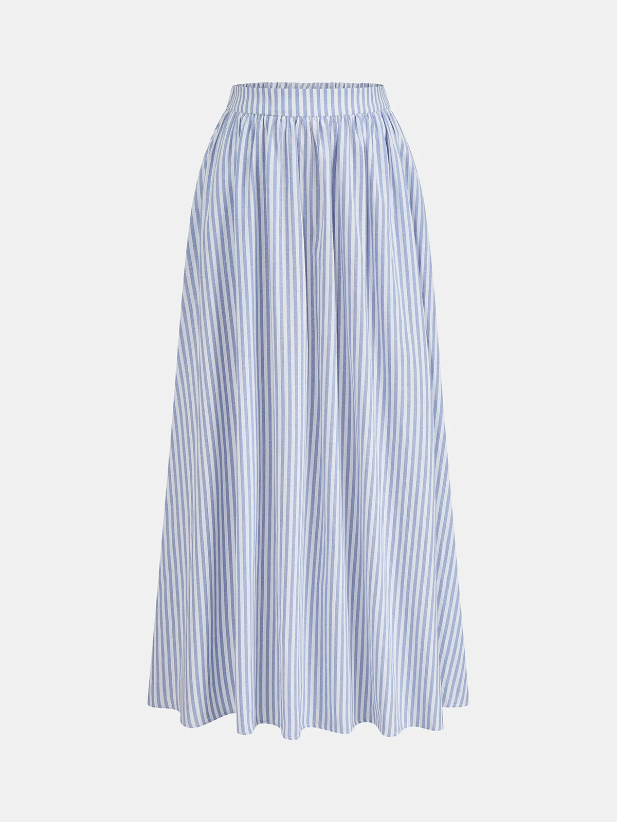 Striped Halter Crop Top & Midi Skirt Set - Image 4