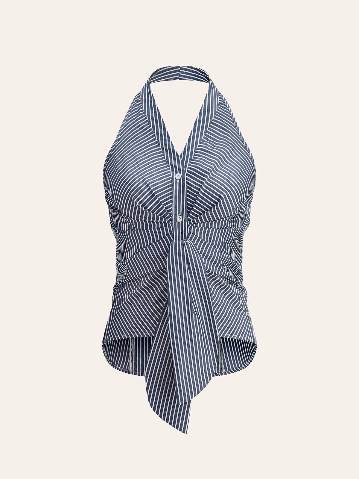 Striped Halter Tie Top - Image 6