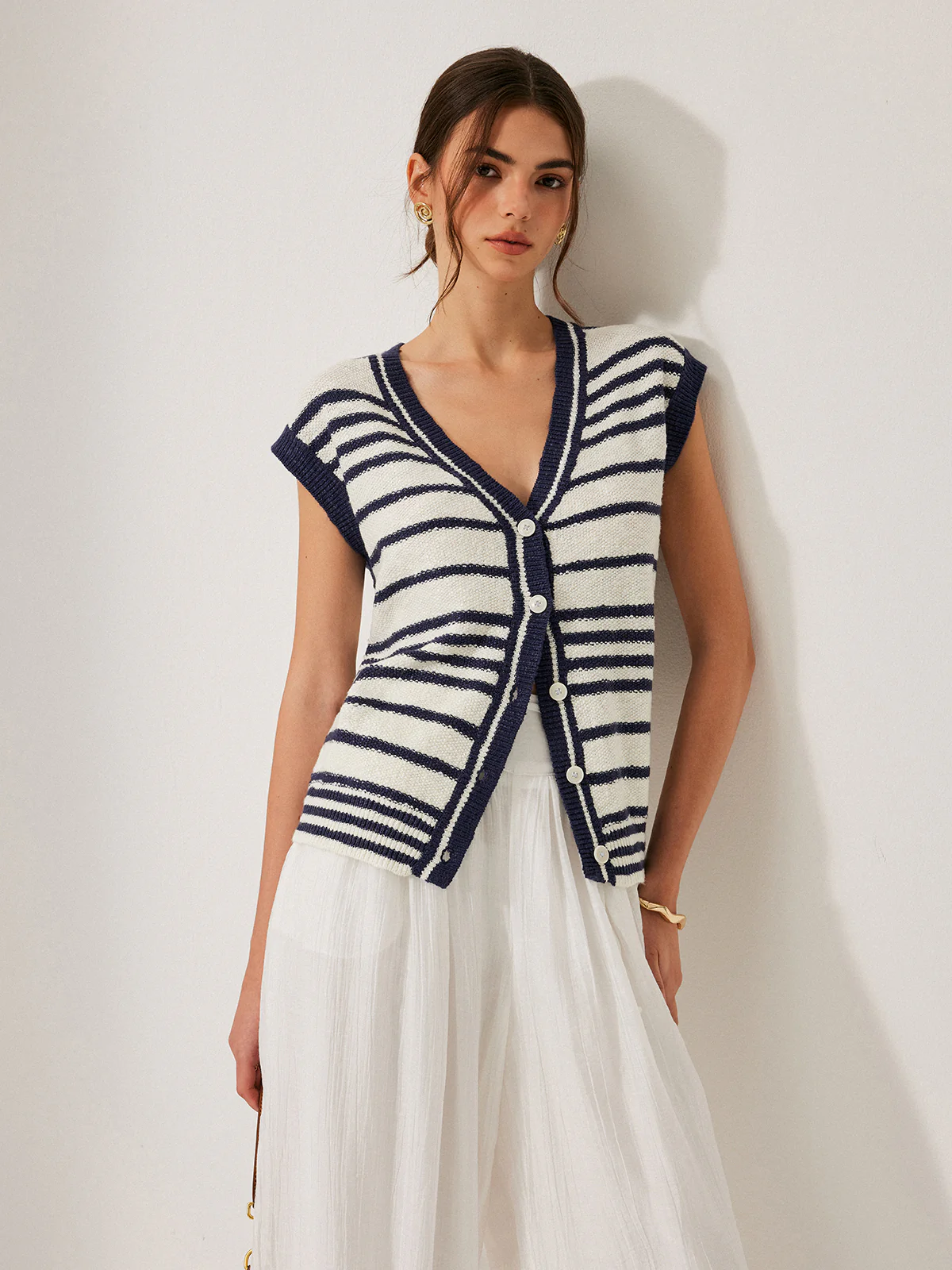 Striped Knit Cardigan - Image 5