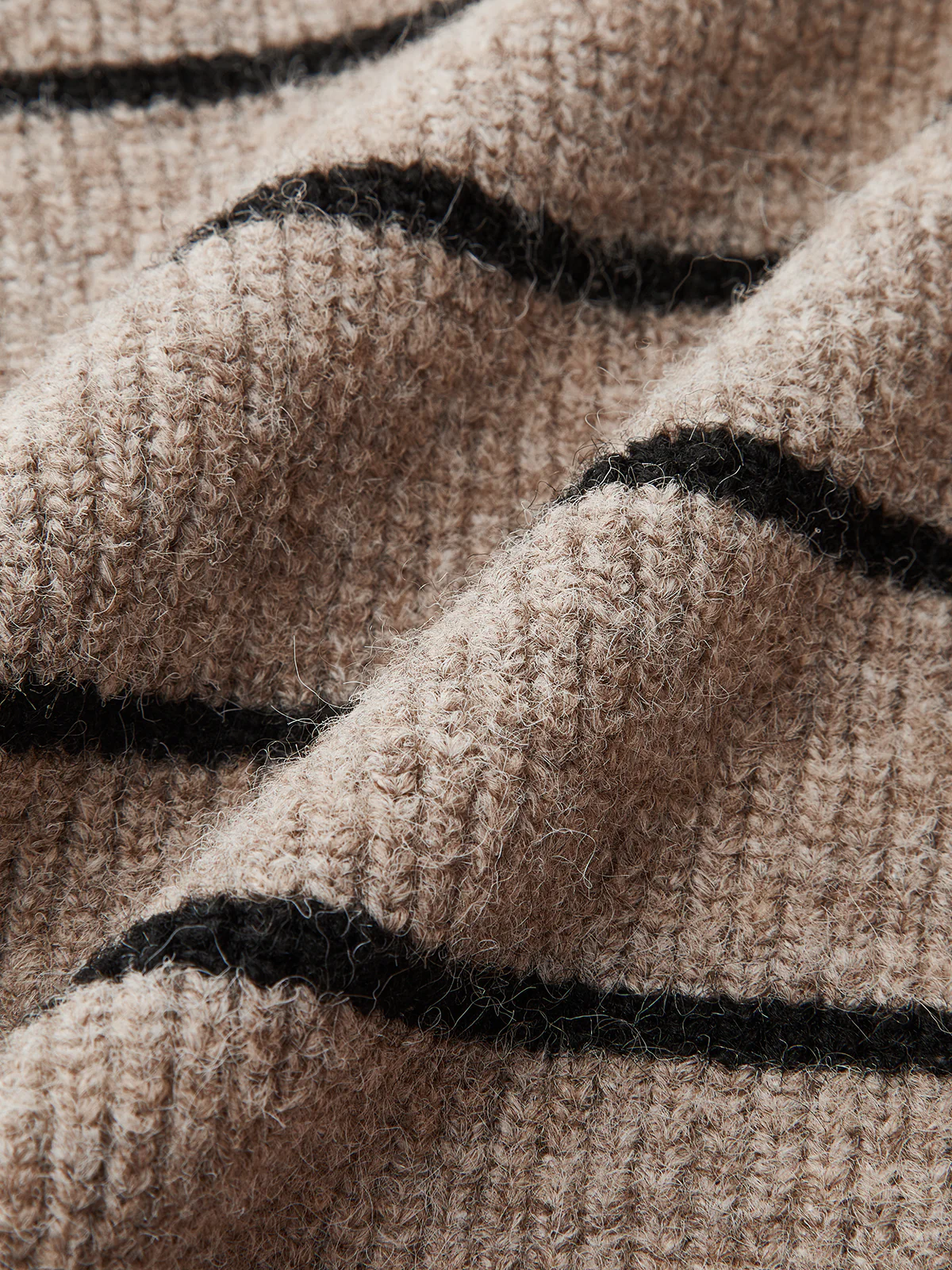 Striped Knit Vest with Tie Neck Detail - Image 3