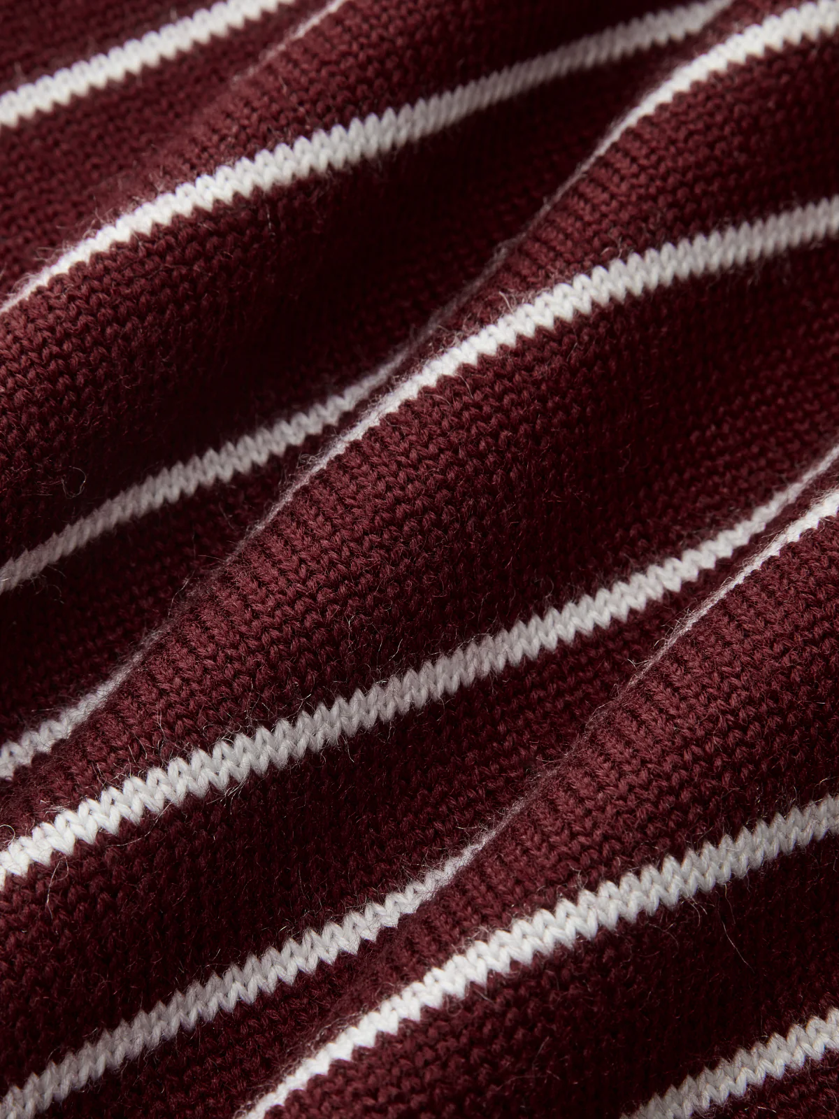 Striped Long Sleeved Knit Polo Top - Image 5