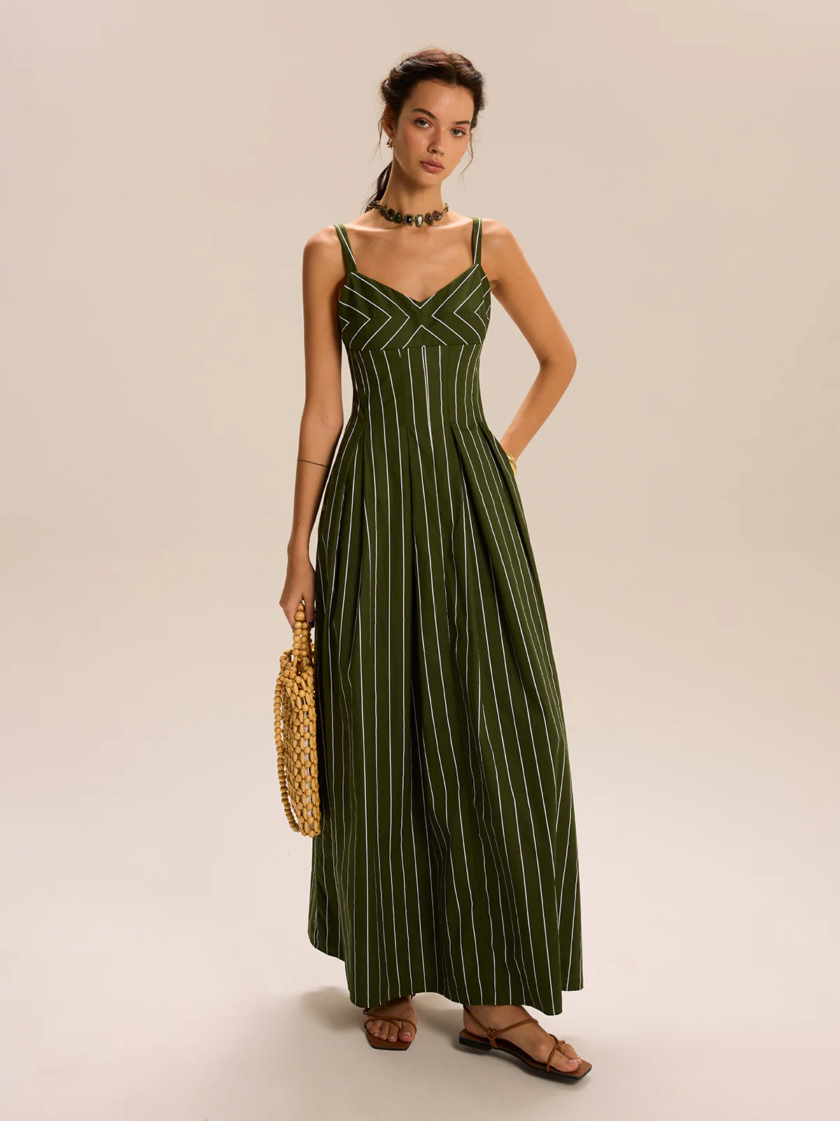 Striped Maxi Dress - Image 3