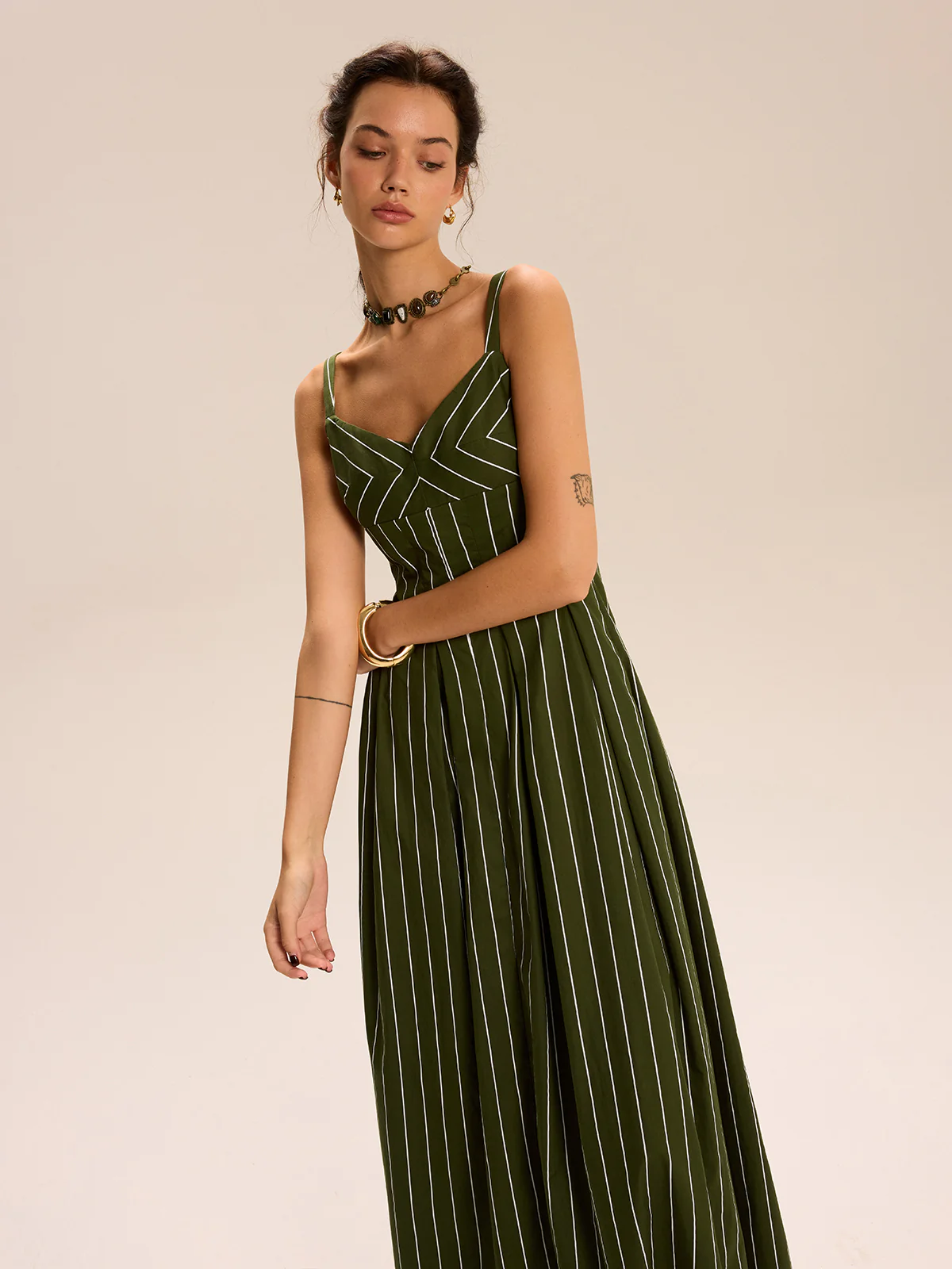 Striped Maxi Dress - Image 4