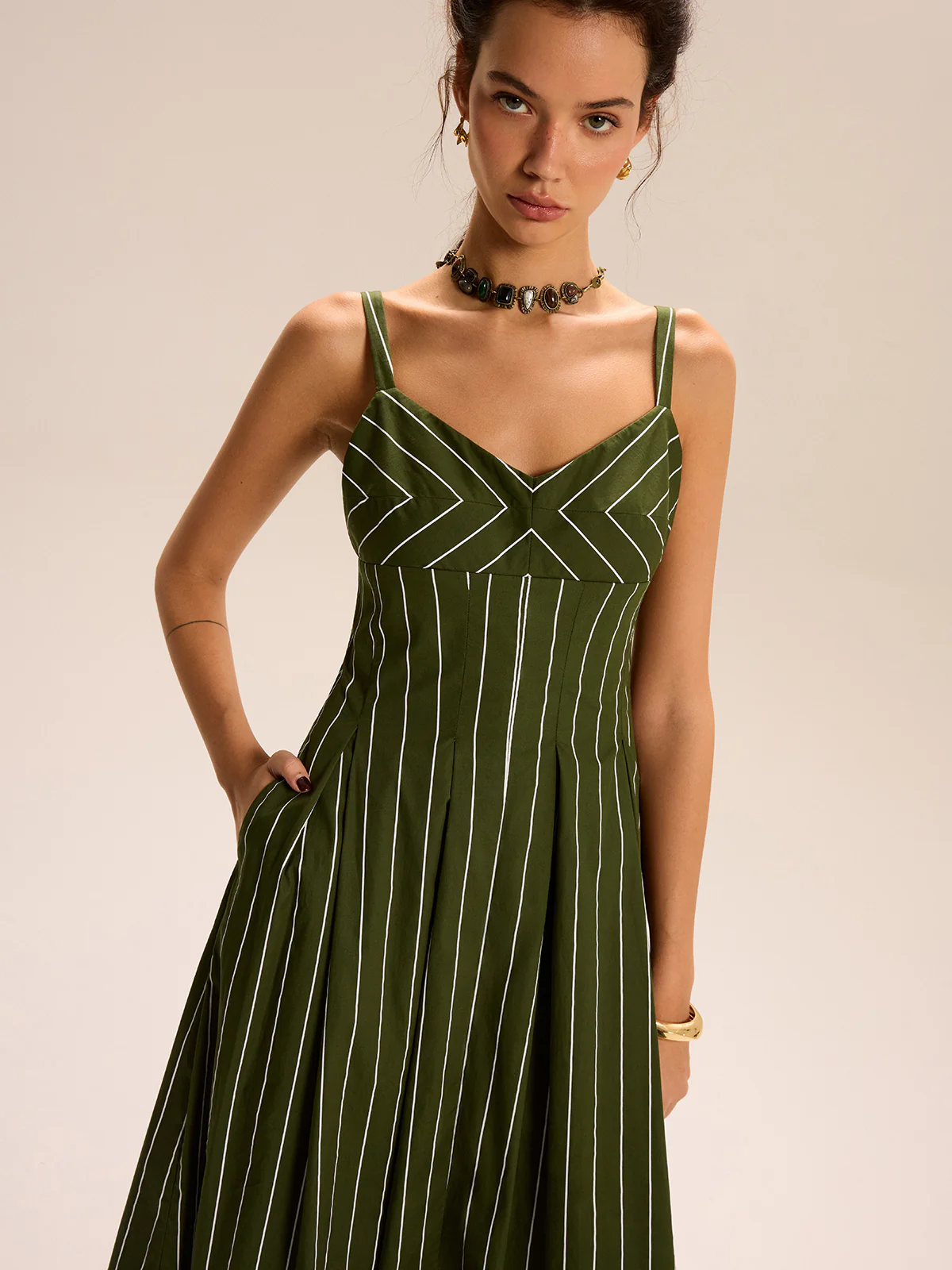 Striped Maxi Dress - Image 5