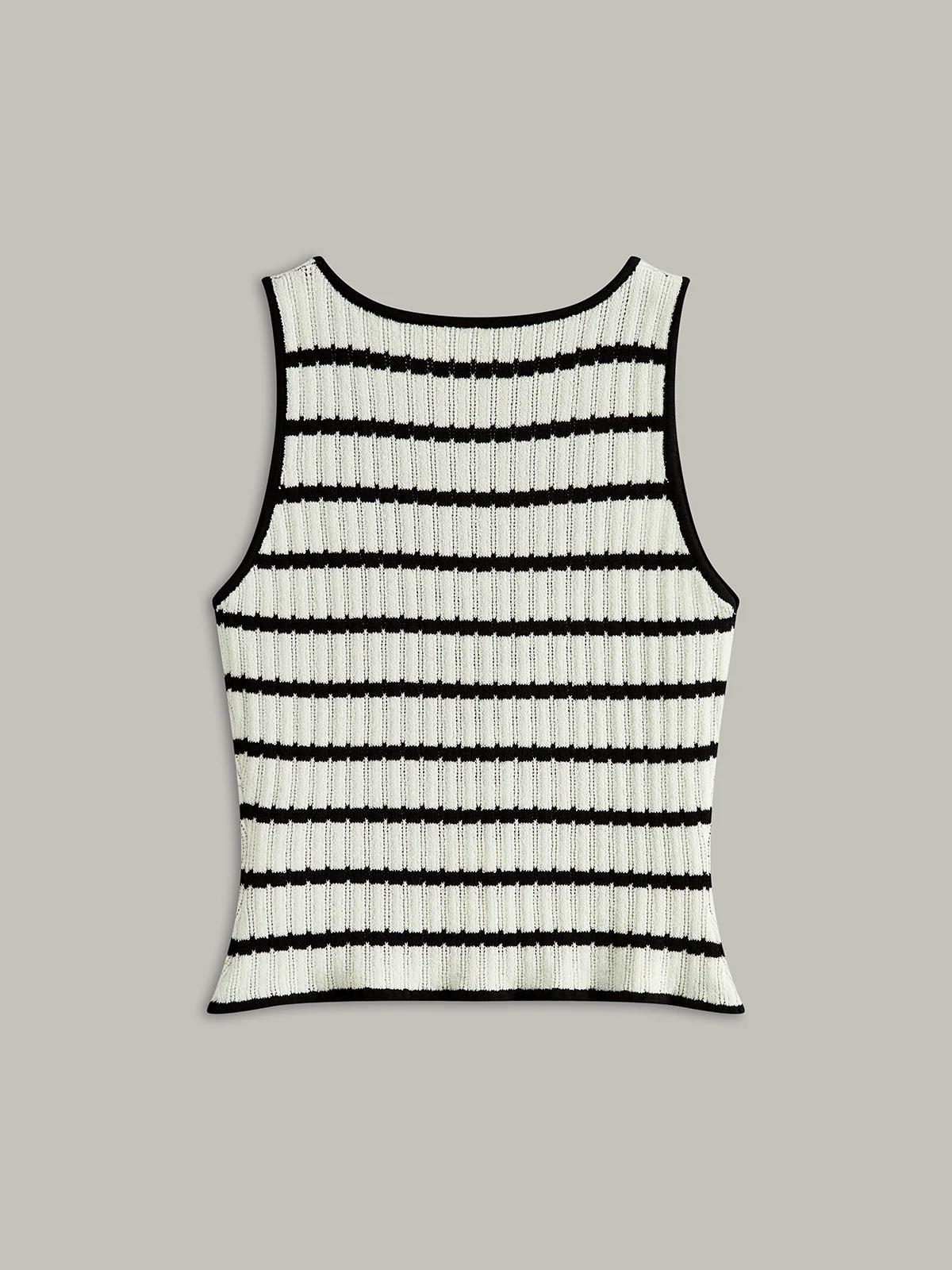 Striped Metal Button Tank Top - Image 4