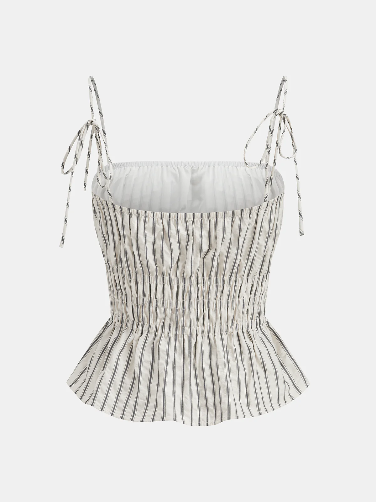 Striped Peplum Cami Top & Maxi Skirt Set - Image 4