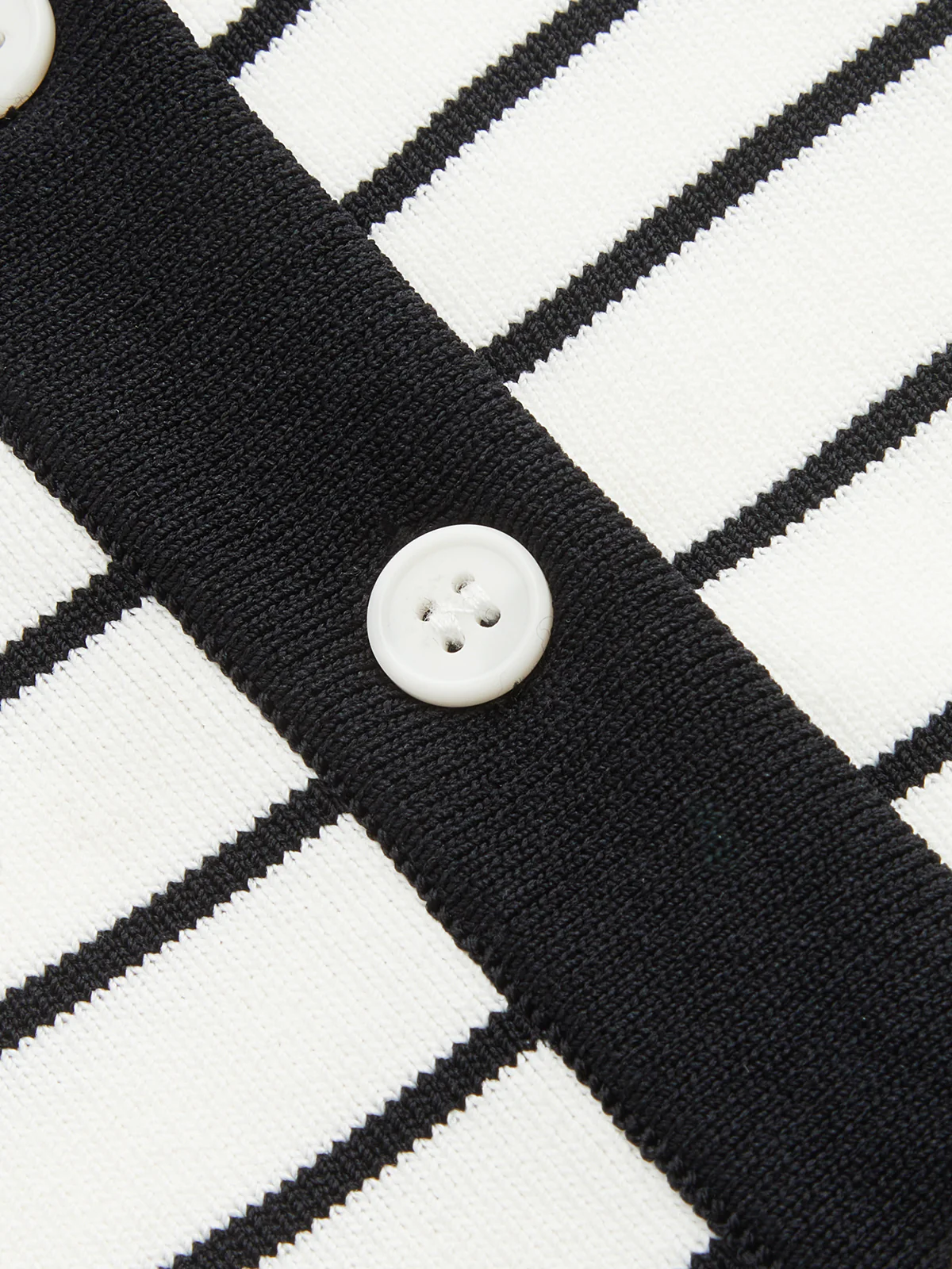 Striped Polo Short Sleeve Bodycon Sweater Dress - Image 4