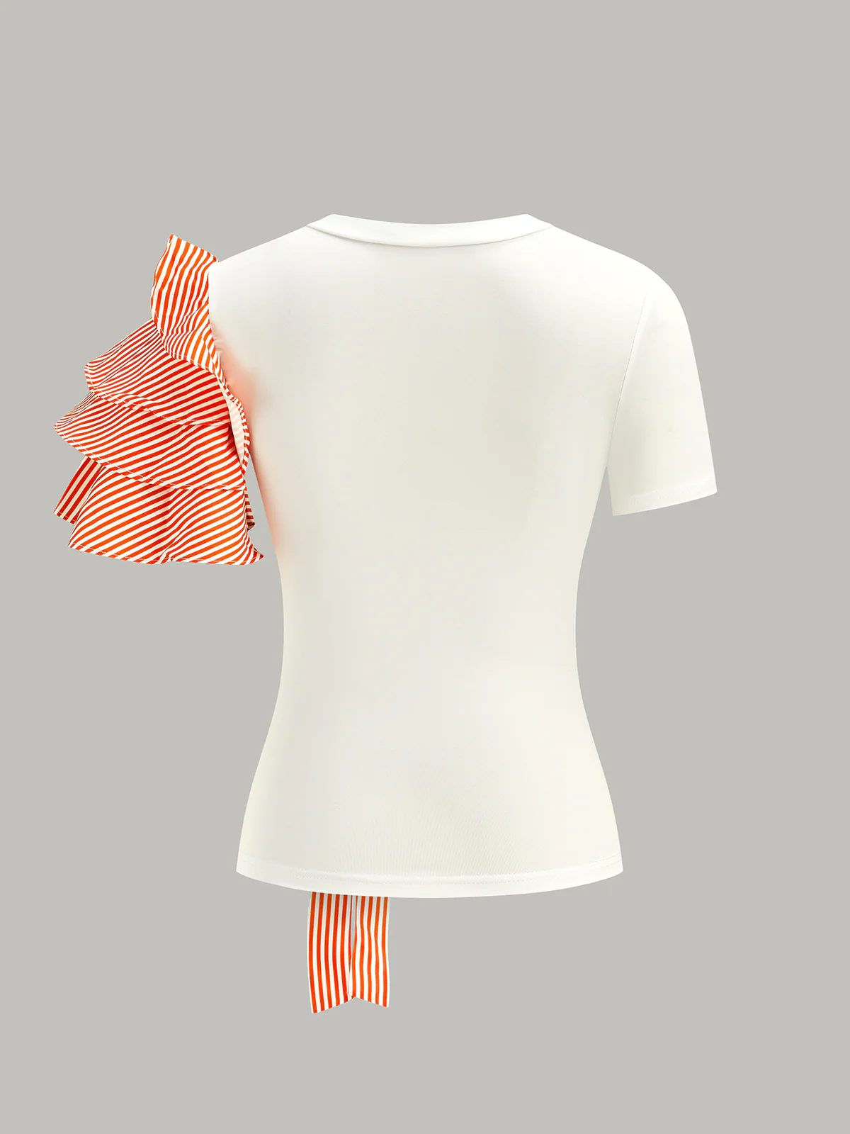 Striped Rosette Detail Top With Pants Set - Image 4