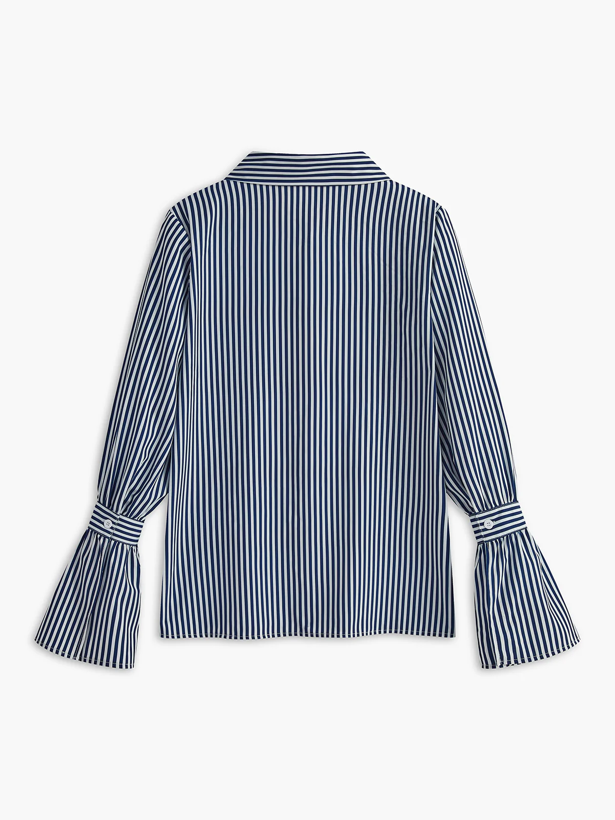 Striped Ruffle-Sleeve Polo Shirt - Image 2