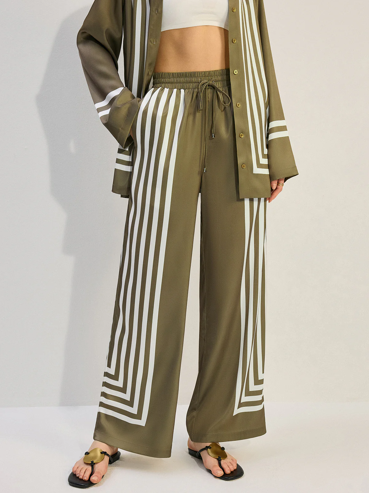 Striped Satin Pants - Image 2