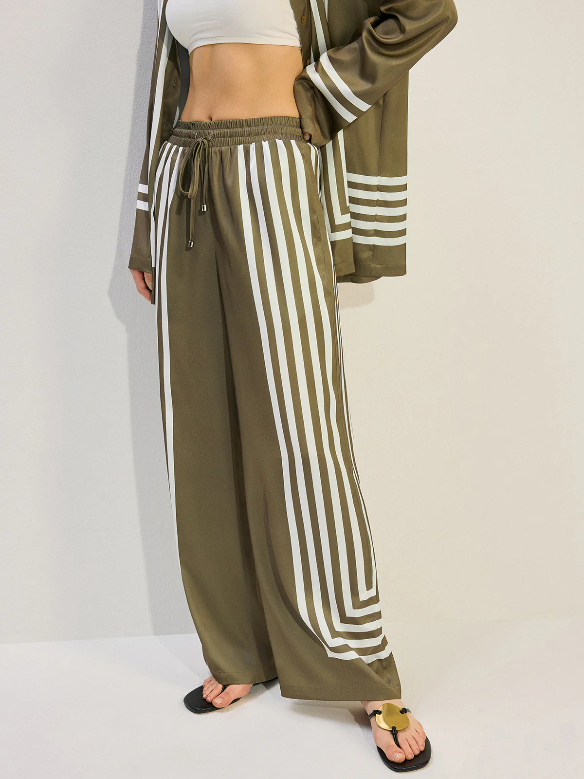 Striped Satin Pants - Image 6