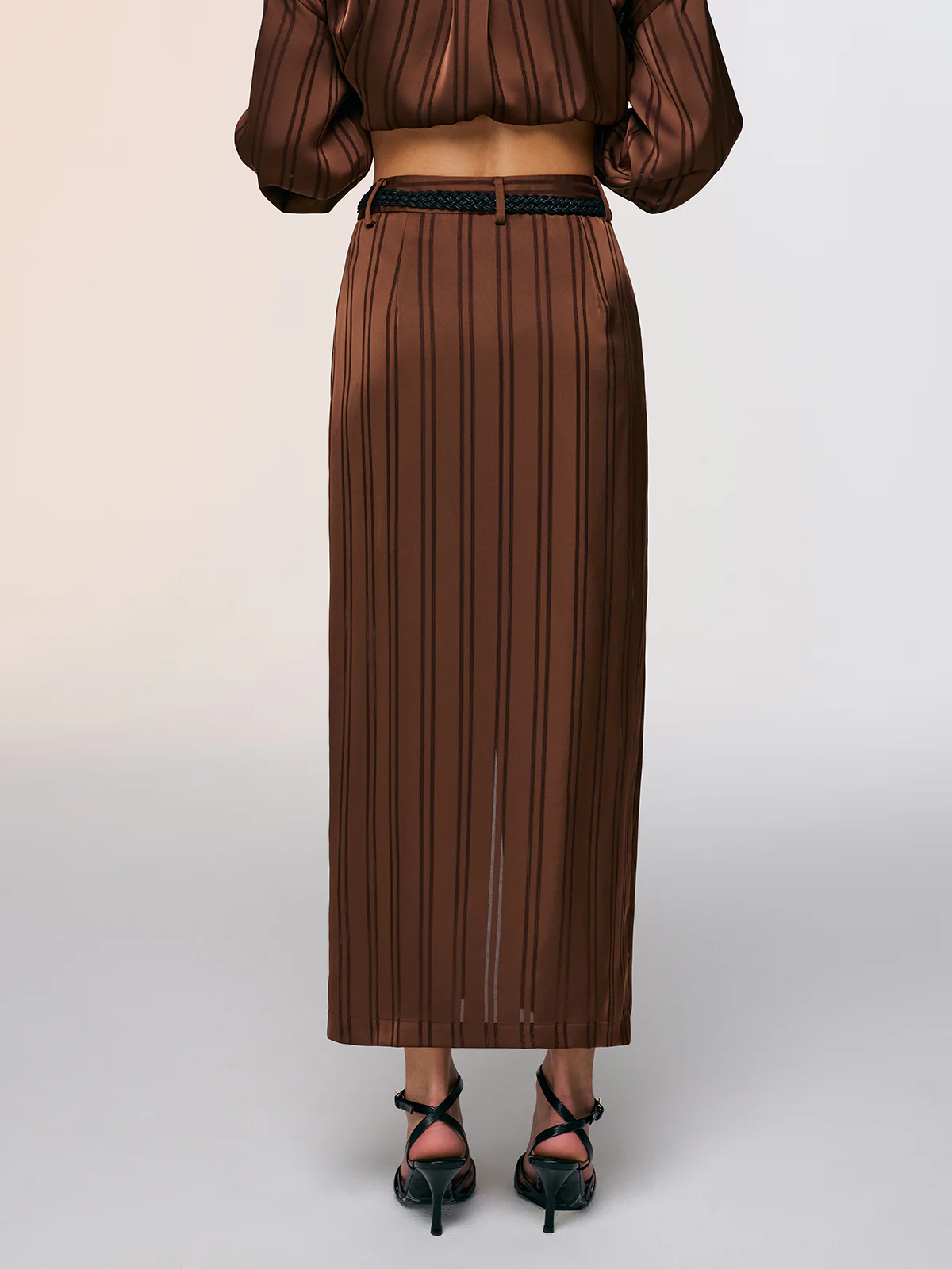 Striped Shirt & Midi Skirt Set - Image 8