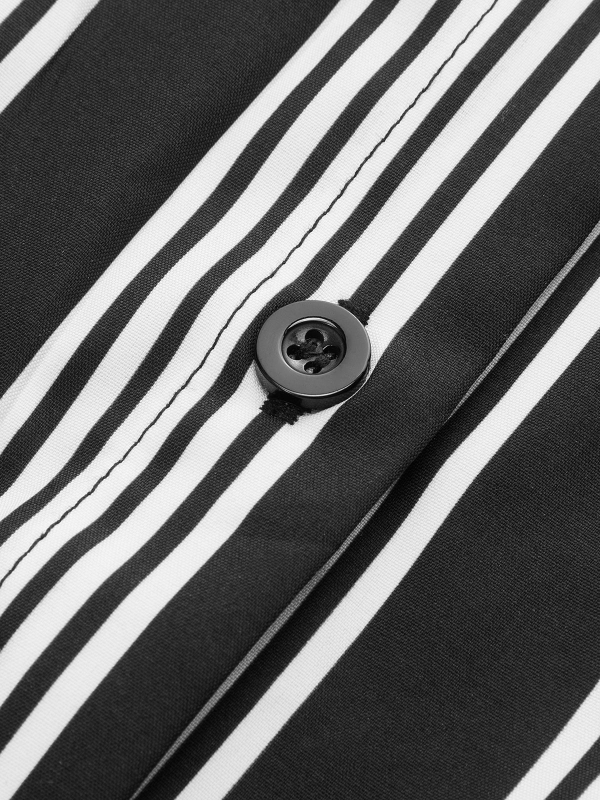 Striped Short Sleeve Maxi Shirt Dress - Image 4