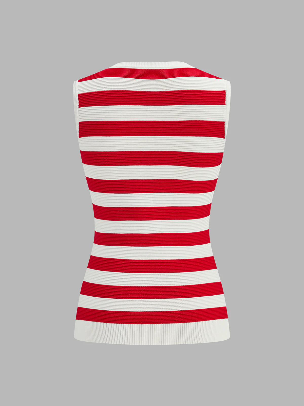 Striped Sleeveless Knit Top & Shorts Set - Image 4