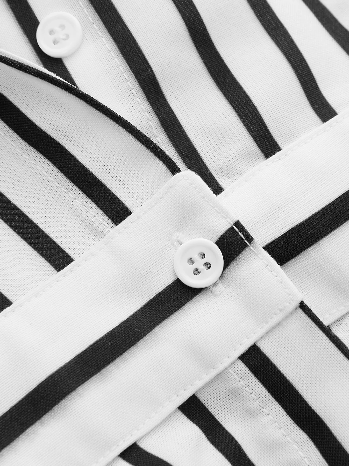 Striped Sleeveless Shirt Maxi Dress - Image 5