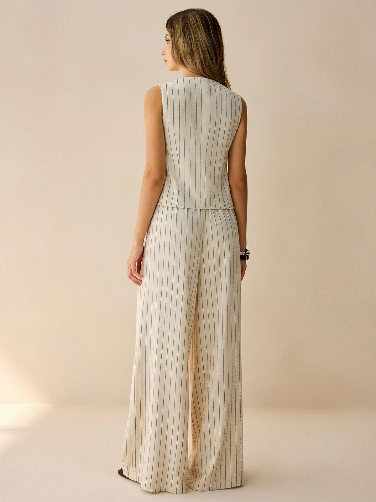 Striped Sleeveless Vest and Pants Set - Image 6