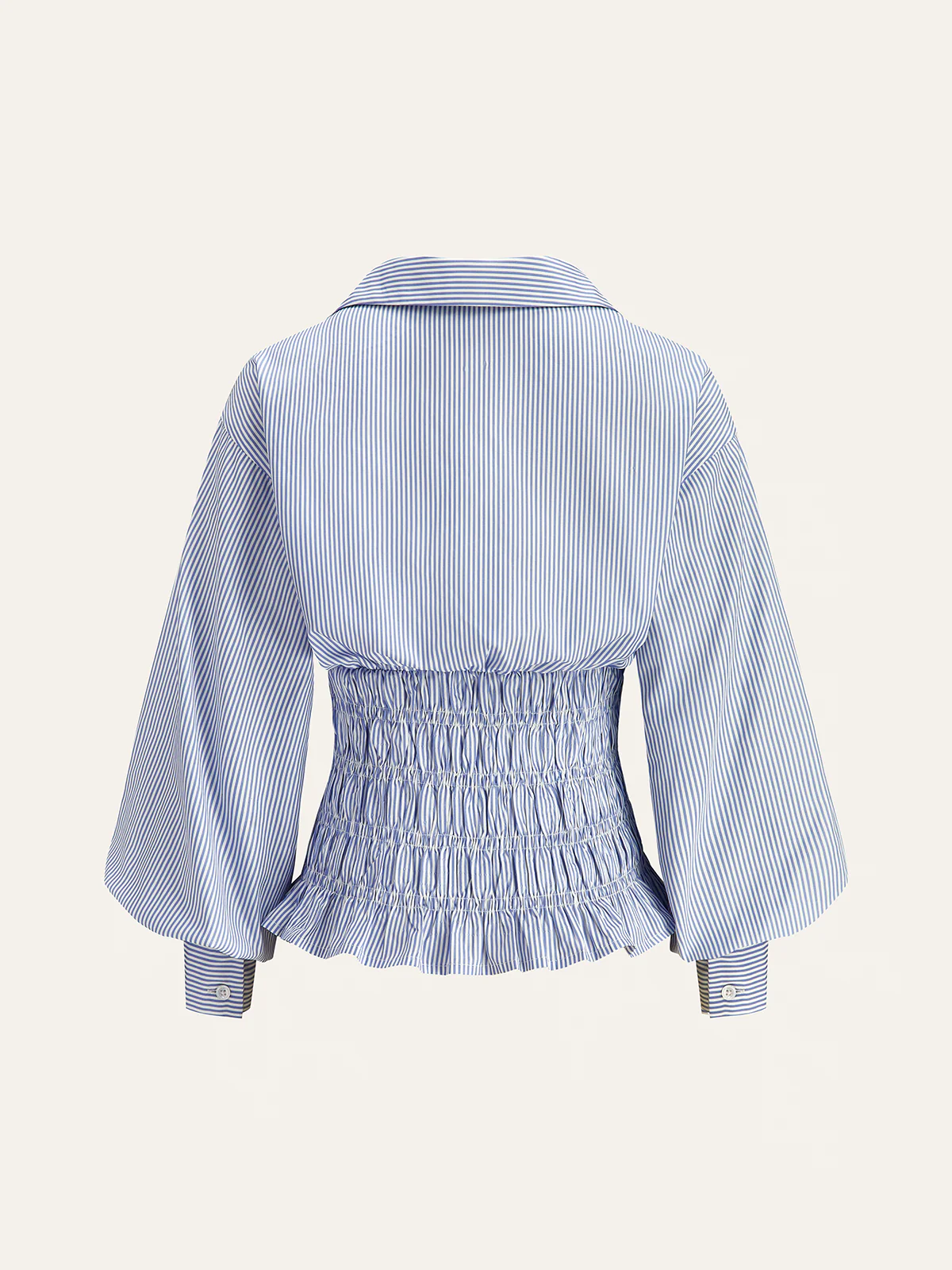 Striped Smocked Waist Shirt - Image 2