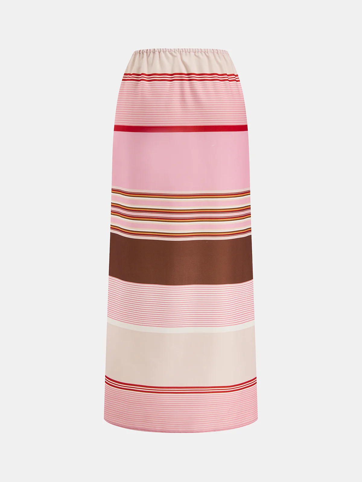 Striped Strapless Asymmetric Top & Skirt Set - Image 5