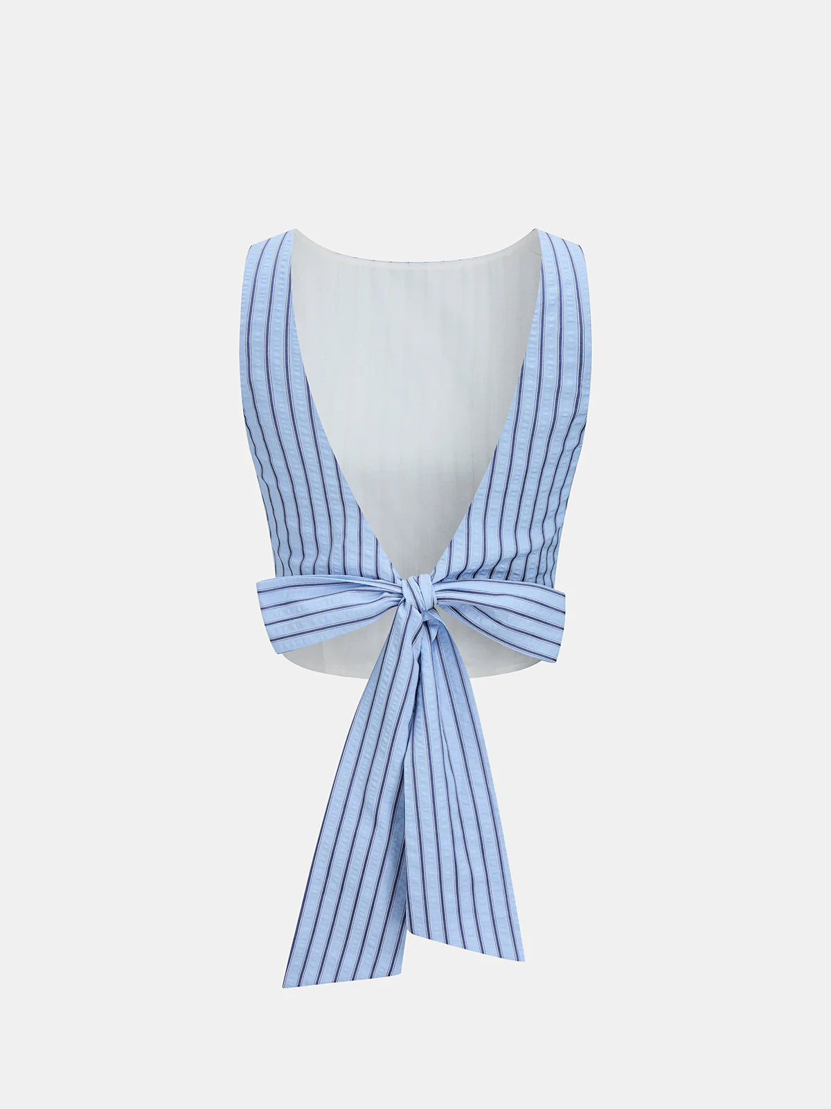 Striped Tie-Back Top & Midi Skirt Set - Image 3