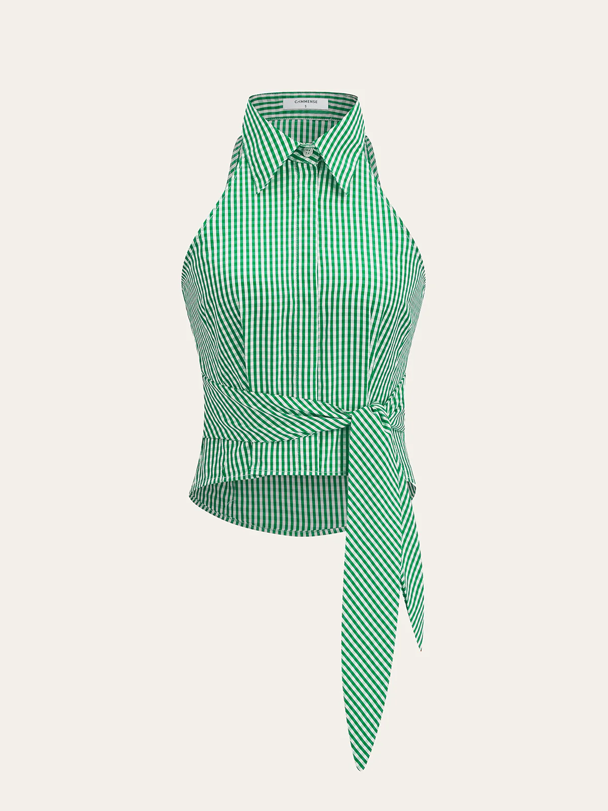 Striped Tie-Waist Crop Top - Image 8