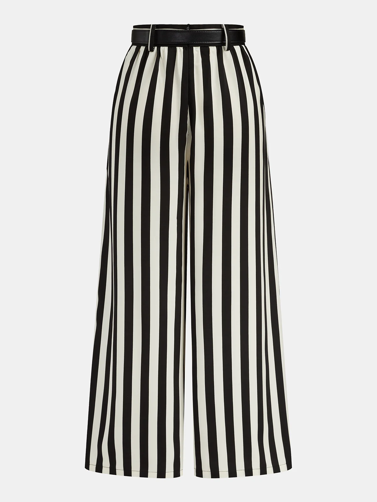 Striped Twisted Shirt & Belted Pants Set - Image 6