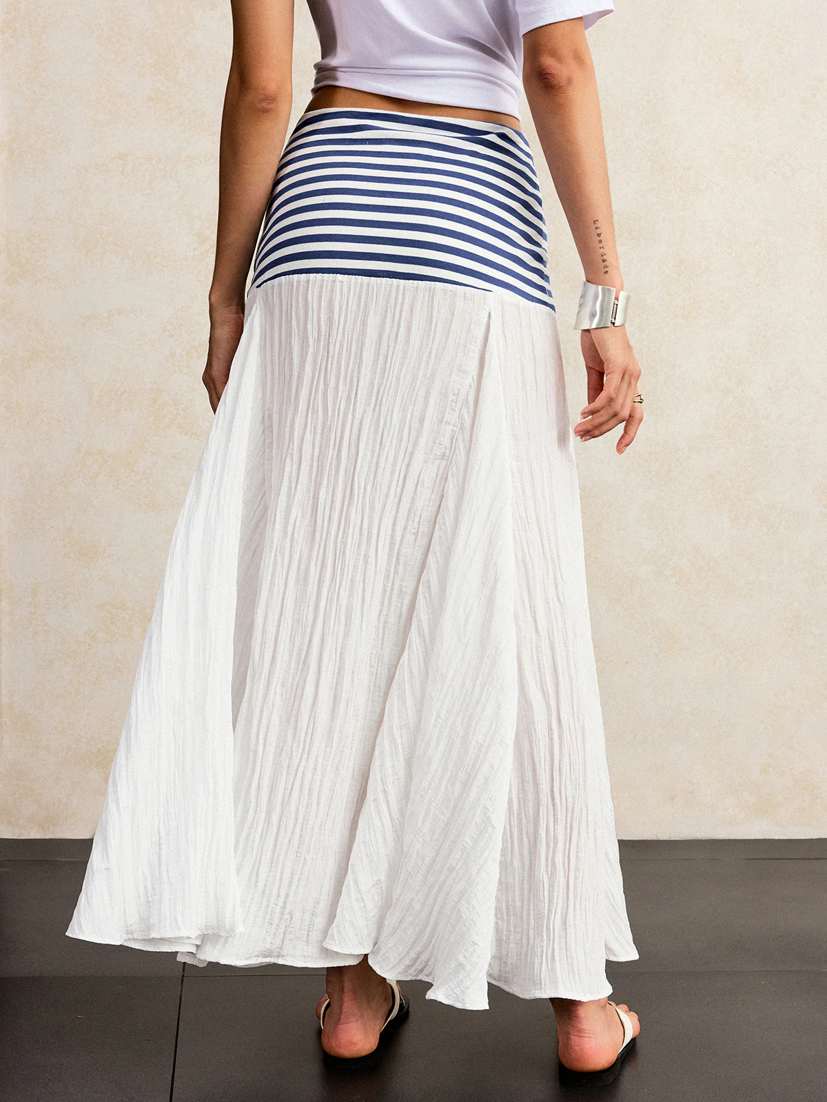 Striped Waist Maxi Skirt - Image 5