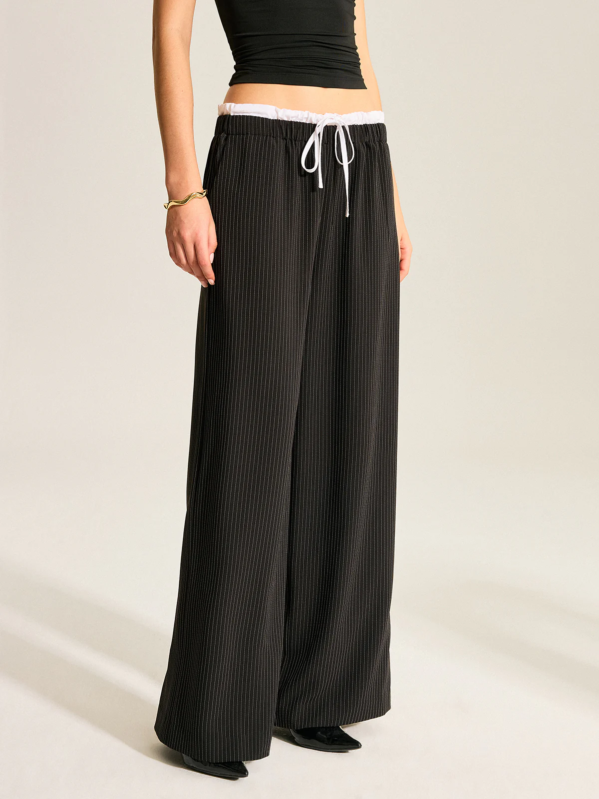 Striped Wide-Leg Pants - Image 4