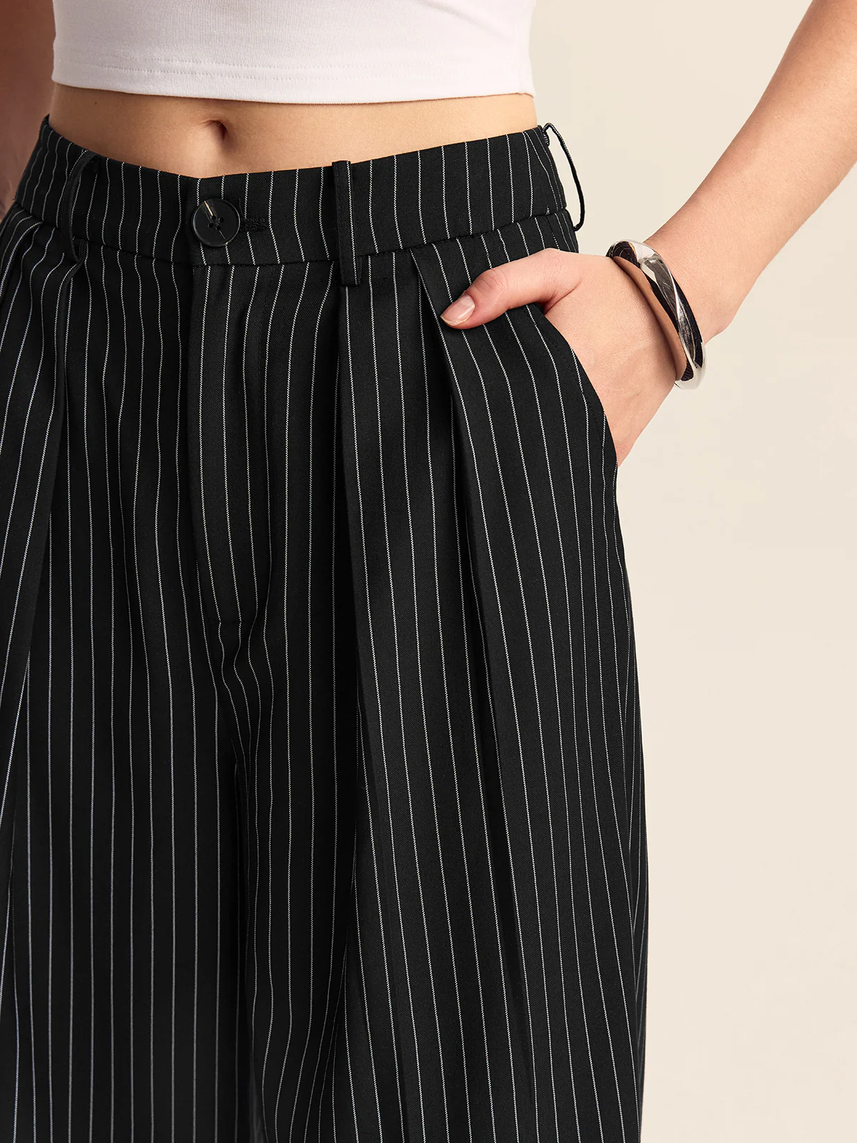 Striped Wide-Leg Pants - Image 4