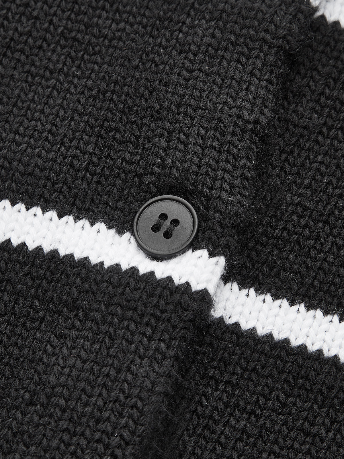 Striped Wool Blend Button Cardigan - Image 3