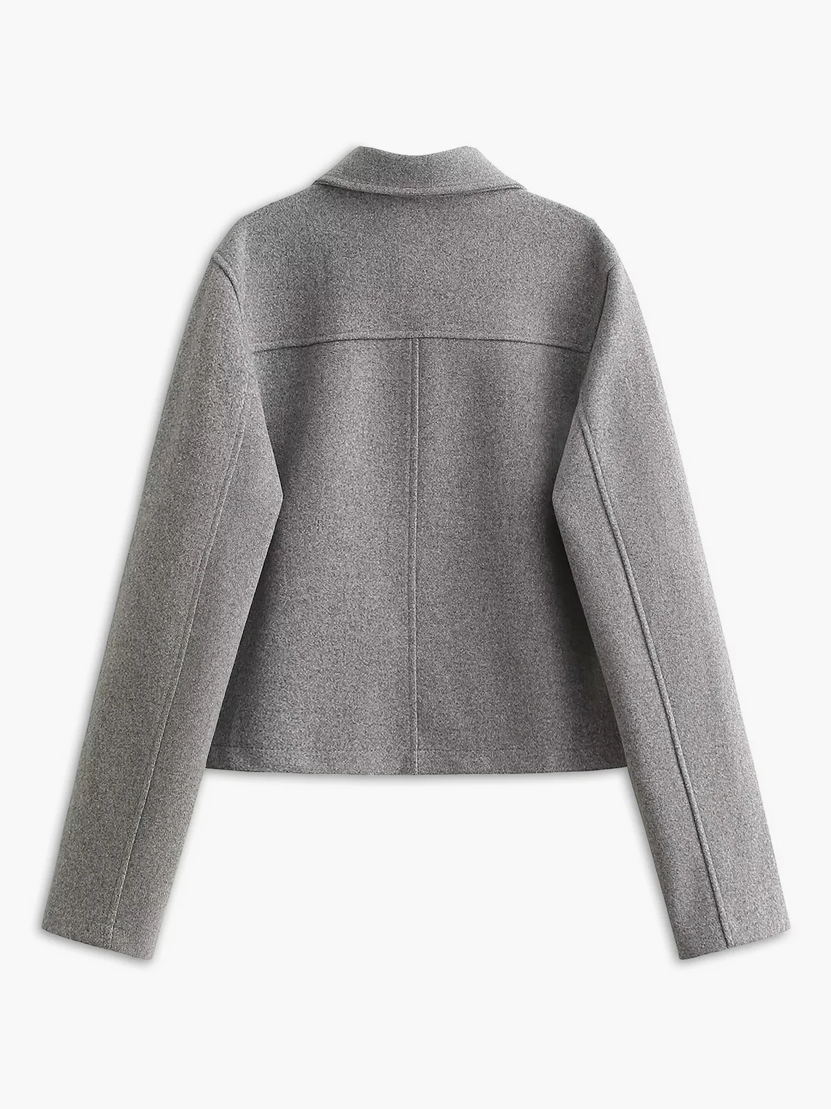 Suede Button Short Polo Jacket - Image 4