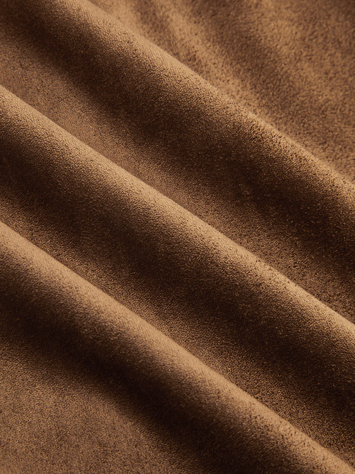 Suede Effect Asymmetric Mini Skirt - Image 4