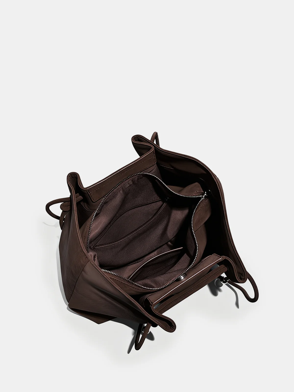 Suede Effect Drawstring Tote Bag - Image 4