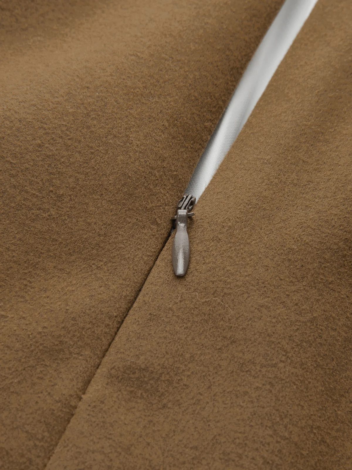 Suede Effect Panel Asymmetric Pleated Maxi Skirt - Image 4