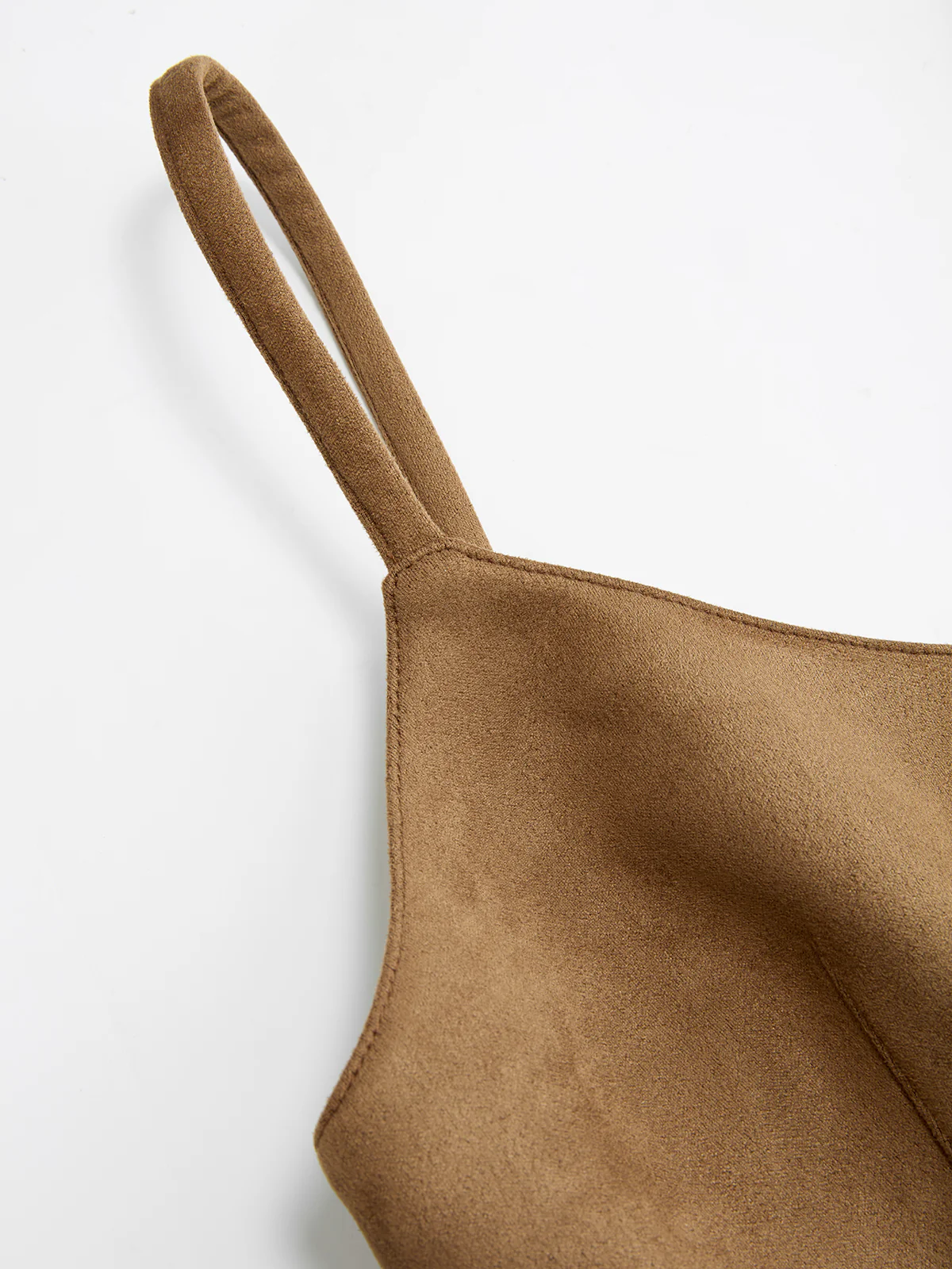 Suede Effect Sweetheart Neck Cami Mini Dress - Image 4